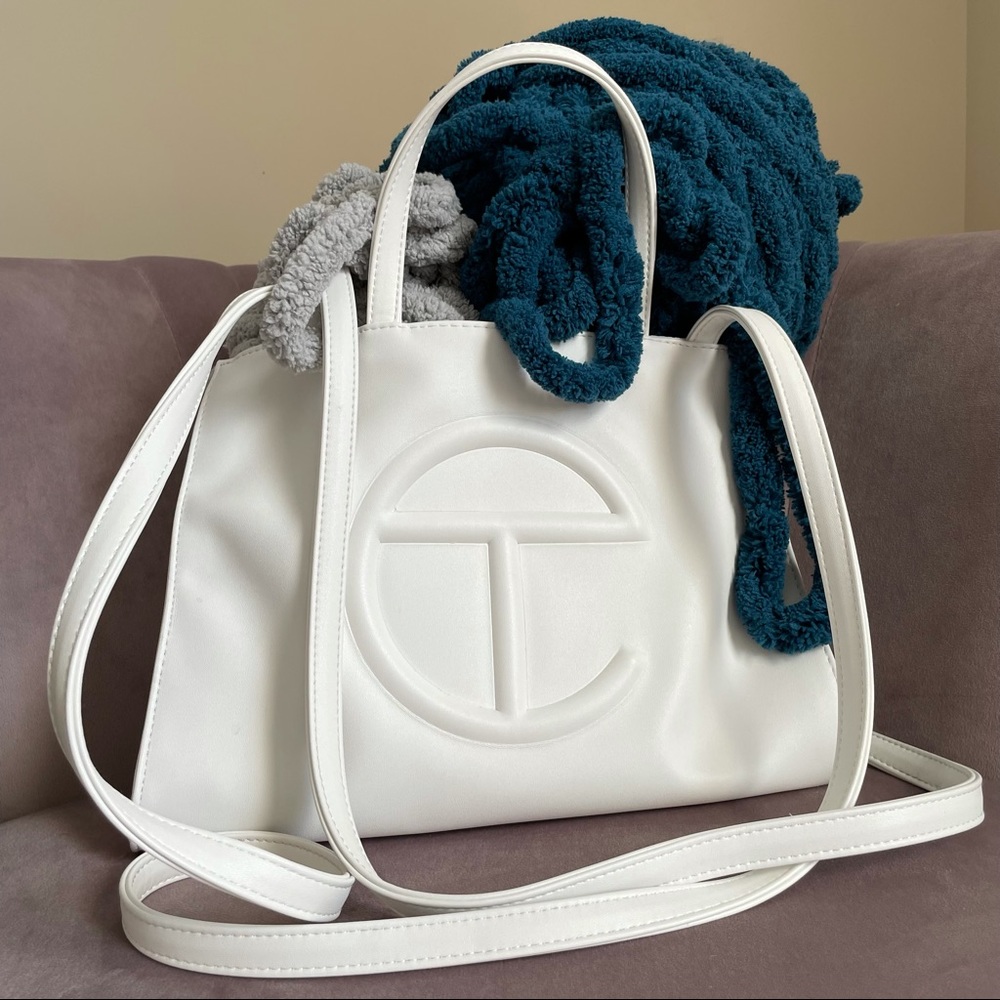 White Telfar medium crossbody bag